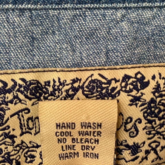 ❌SOLD❌ VTG 90s Tantrum Blues Denim Floral Blossom Vest - Picture 8 of 10